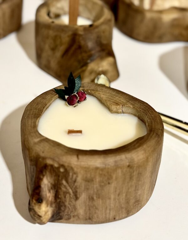 Wooden candle